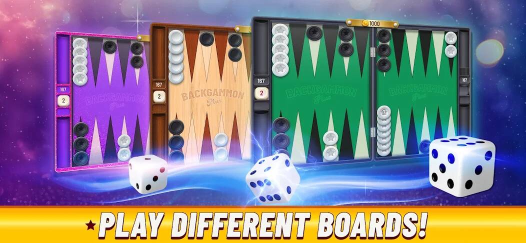 Скачать взломанную Backgammon Plus - Board Game [МОД много монет] на Андроид - Версия 1.6.3 apk