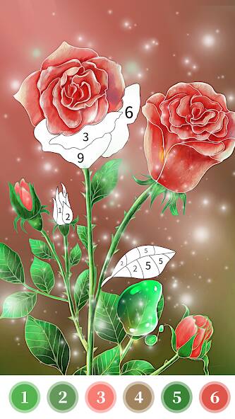 Скачать взломанную Роза Раскраска Цветная Игра [МОД безлимитные деньги] на Андроид - Версия 1.9.9 apk