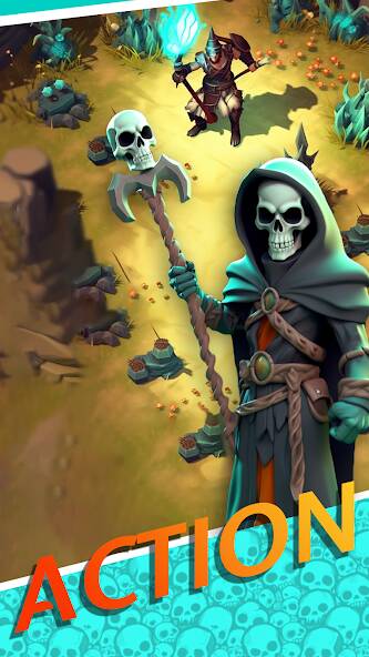 Скачать взломанную Necromancer Hero: Skeletons 3D [МОД безлимитные деньги] на Андроид - Версия 0.7.3 apk