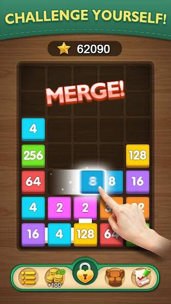 Скачать взломанную Merge Puzzle-Number Games [МОД безлимитные деньги] на Андроид - Версия 1.9.5 apk