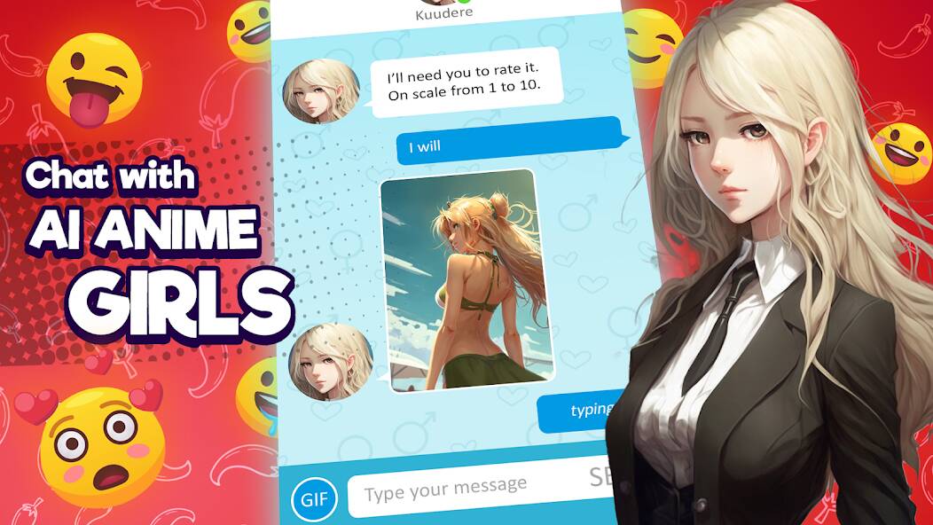 Скачать взломанную Anime Girlfriend - AI Chat [МОД много монет] на Андроид - Версия 0.5.7 apk