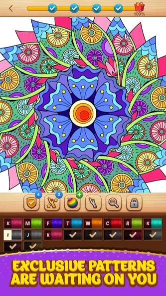 Скачать взломанную Cross Stitch Coloring Mandala [МОД безлимитные деньги] на Андроид - Версия 1.3.4 apk