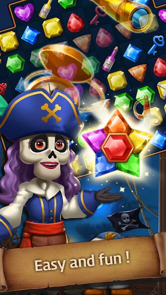 Скачать взломанную Jewels Ghost Ship: jewel games [МОД безлимитные деньги] на Андроид - Версия 1.9.5 apk