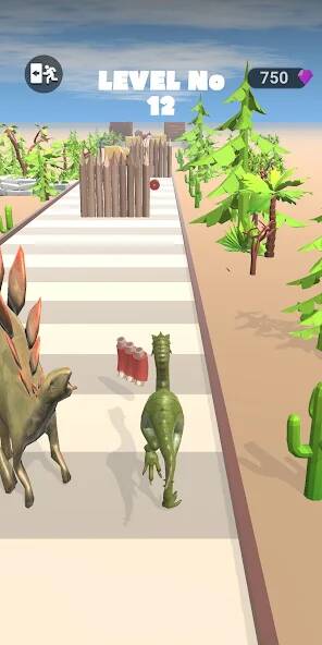 Скачать взломанную Dinosaur Game Run Dino Rush 3D [МОД много монет] на Андроид - Версия 0.5.7 apk