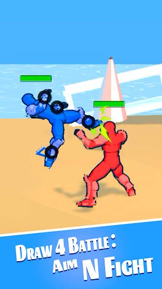 Скачать взломанную Draw 4 Battle: Aim N Fight [МОД открыто все] на Андроид - Версия 0.7.1 apk