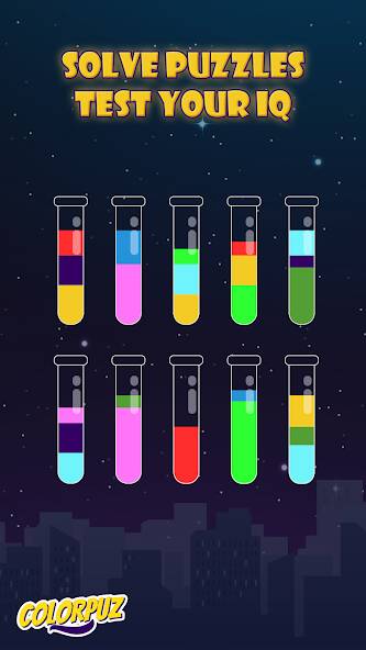 Скачать взломанную Colorpuz - Water Sort Puzzle [МОД открыто все] на Андроид - Версия 2.8.9 apk