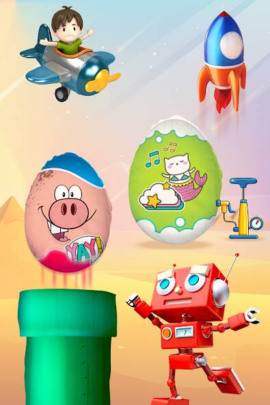 Скачать взломанную Яйца-сюрпризы - детские игры [МОД много монет] на Андроид - Версия 2.6.3 apk