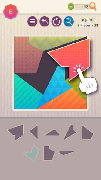 Скачать взломанную Polygrams - Tangram Puzzles [МОД открыто все] на Андроид - Версия 1.3.9 apk