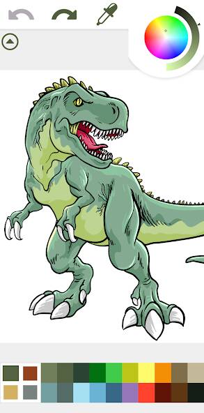 Скачать взломанную Динозавры Раскраска Игра Дино [МОД безлимитные деньги] на Андроид - Версия 2.1.8 apk