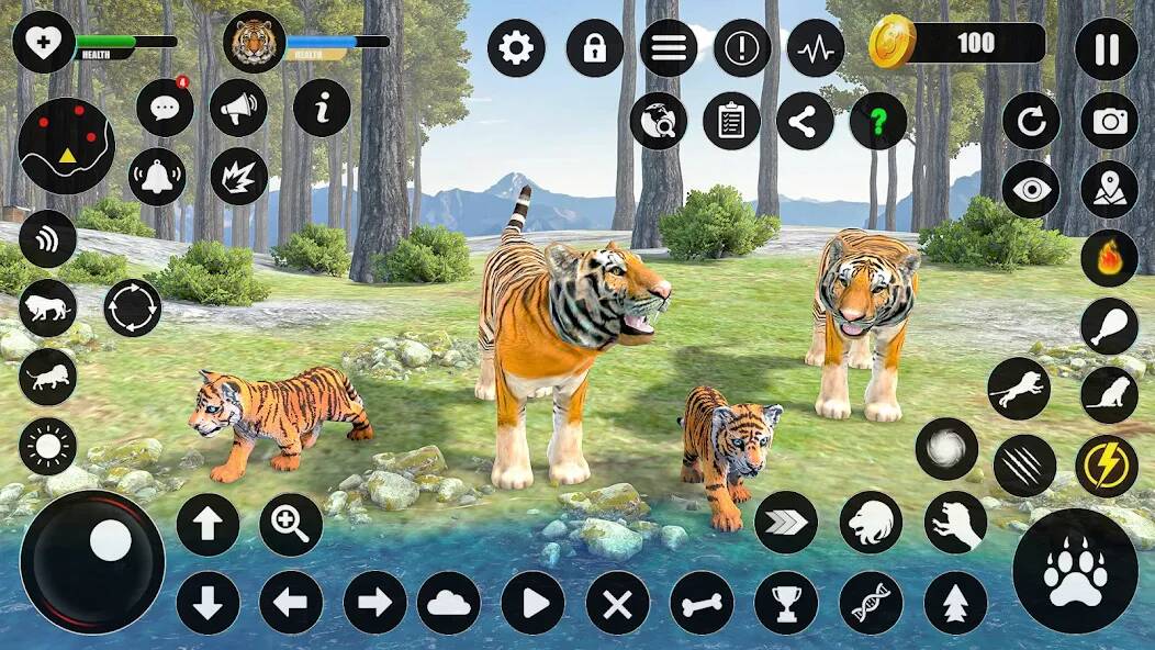 Скачать взломанную Tiger Simulator Animal Games [МОД безлимитные деньги] на Андроид - Версия 2.9.7 apk