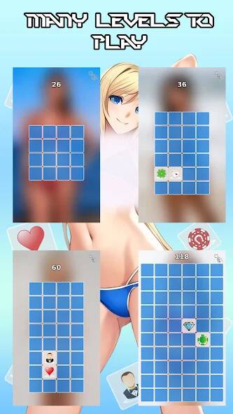 Скачать взломанную Only Sexy Girls Memory Game [МОД много монет] на Андроид - Версия 1.6.5 apk