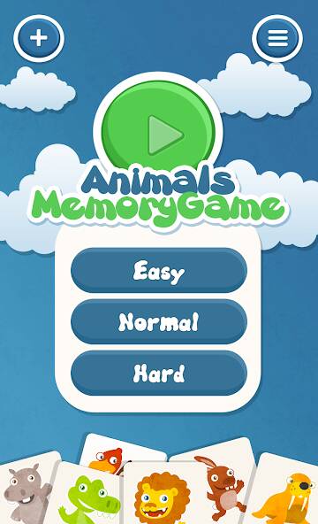 Скачать взломанную Животные память игры для детей [МОД безлимитные деньги] на Андроид - Версия 0.8.8 apk