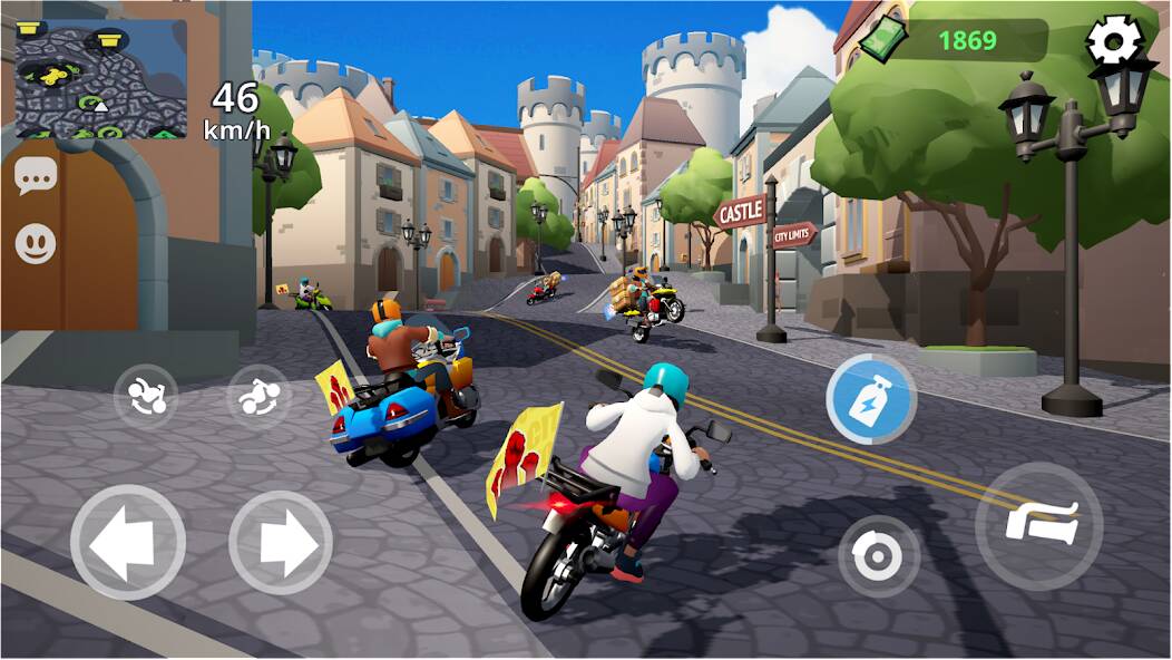 Скачать взломанную Moto City: мотогонки курьеров [МОД открыто все] на Андроид - Версия 1.3.5 apk