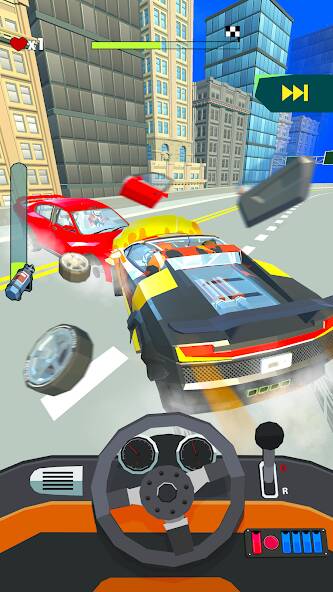 Скачать взломанную Crazy Rush 3D - Уличные Гонки [МОД много монет] на Андроид - Версия 0.3.2 apk