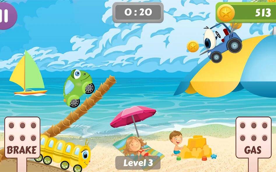 Скачать взломанную Гоночная игра для малышей [МОД много монет] на Андроид - Версия 2.1.5 apk