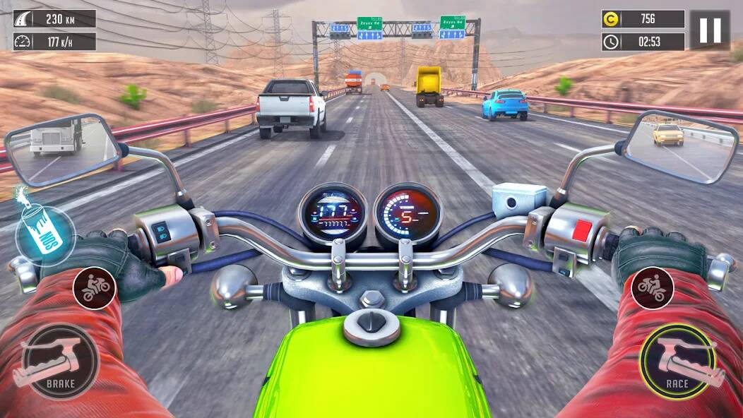 Скачать взломанную гоночные игры мотоцикл игра [МОД безлимитные деньги] на Андроид - Версия 2.7.2 apk