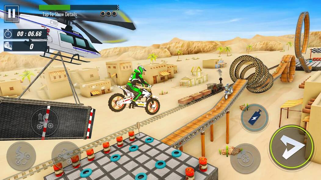Скачать взломанную гонки на мотоциклах bike трюки [МОД много монет] на Андроид - Версия 1.9.3 apk