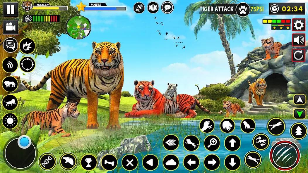 Скачать взломанную Tiger Simulator Lion games 3D [МОД безлимитные деньги] на Андроид - Версия 1.6.6 apk