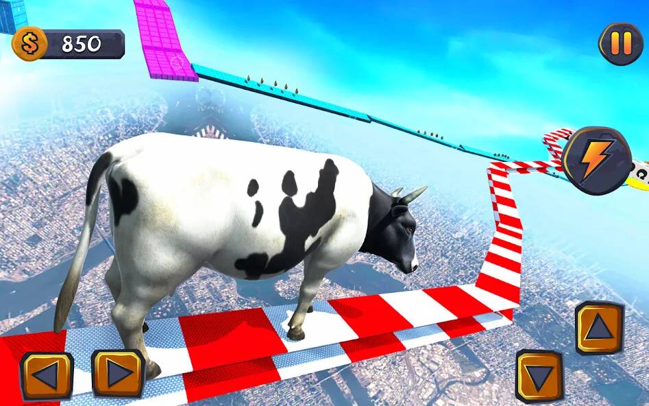 Скачать взломанную Эпическая игра Cow Ramp Rush [МОД открыто все] на Андроид - Версия 2.1.3 apk