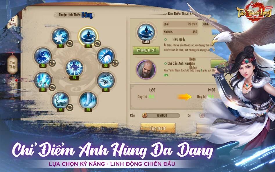 Скачать взломанную Tân Thiên Long Mobile [МОД открыто все] на Андроид - Версия 1.3.2 apk
