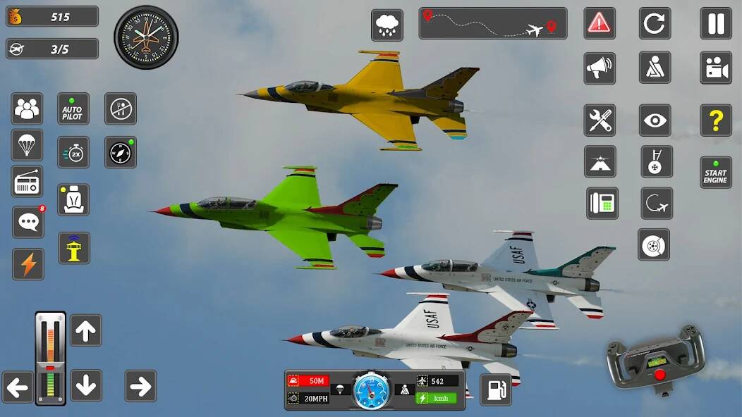 Скачать взломанную Real Flight Sim Airplane Games [МОД открыто все] на Андроид - Версия 1.7.2 apk