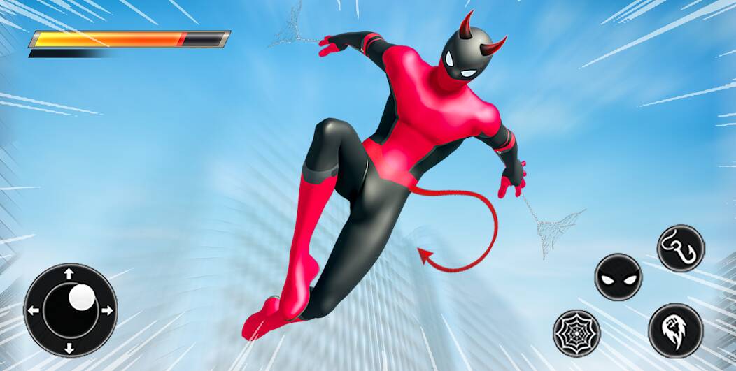 Скачать взломанную Spider Rope Hero - Flying Hero [МОД много монет] на Андроид - Версия 2.1.8 apk