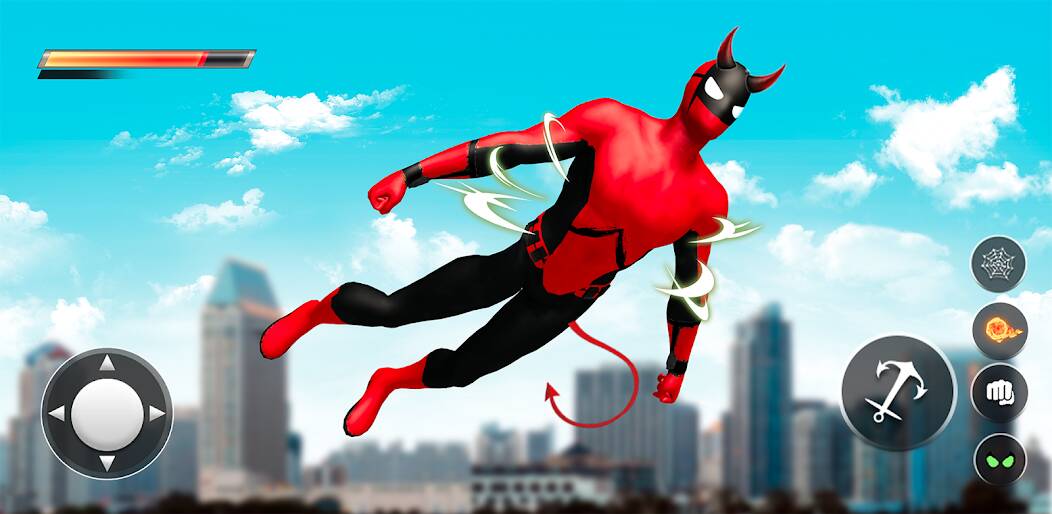 Скачать взломанную Spider Rope Hero - Flying Hero [МОД много монет] на Андроид - Версия 2.1.8 apk