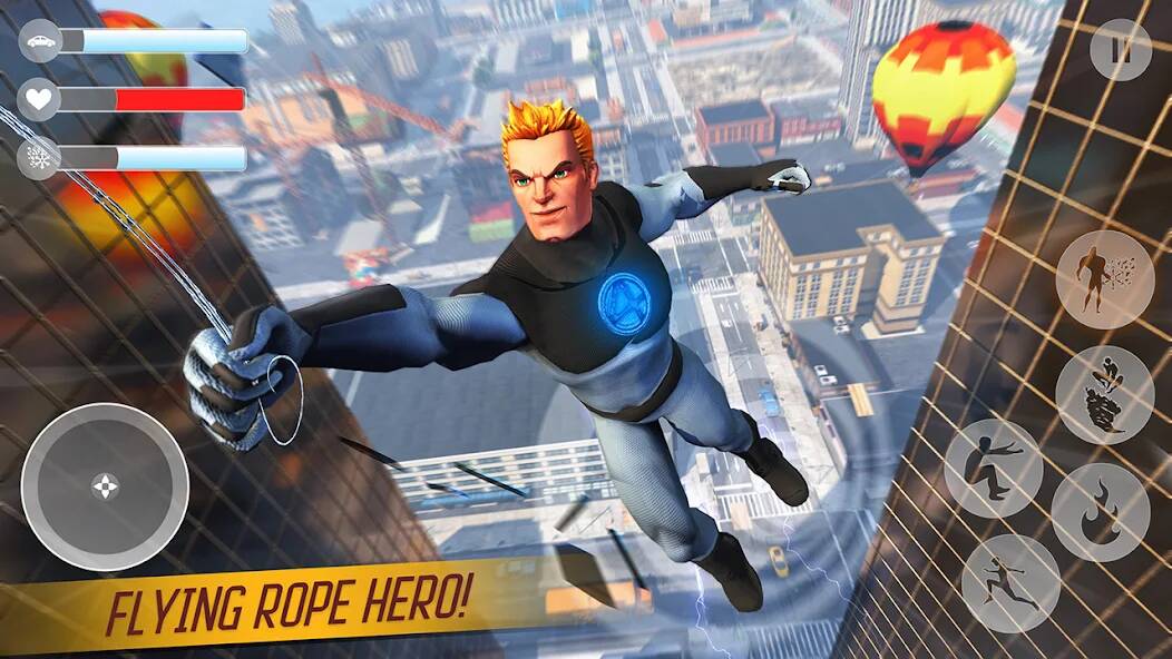 Скачать взломанную веревочные игры супергероев [МОД открыто все] на Андроид - Версия 1.7.6 apk