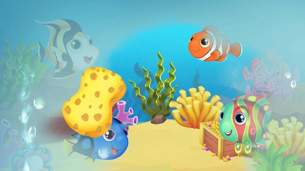 Скачать взломанную Аквариум с рыбками для малышей [МОД безлимитные деньги] на Андроид - Версия 2.4.7 apk