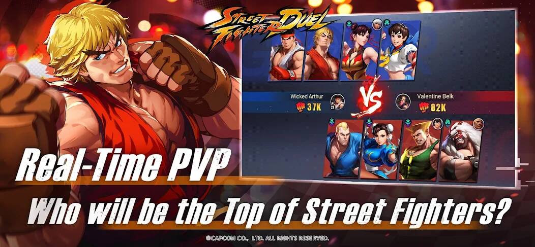 Скачать взломанную Street Fighter Duel - Idle RPG [МОД много монет] на Андроид - Версия 1.3.9 apk