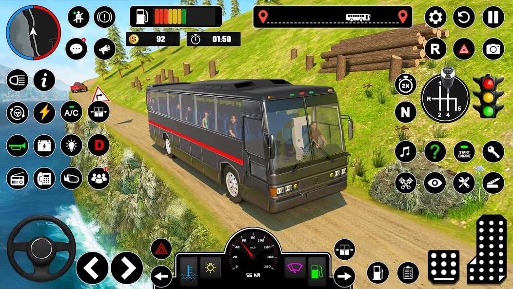 Скачать взломанную Offroad Bus Simulator Game [МОД открыто все] на Андроид - Версия 1.2.4 apk