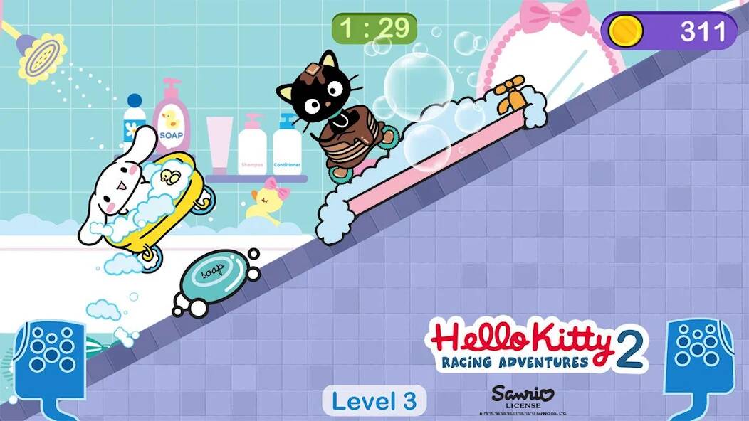 Скачать взломанную Игры Hello Kitty - машина игра [МОД много монет] на Андроид - Версия 2.8.2 apk
