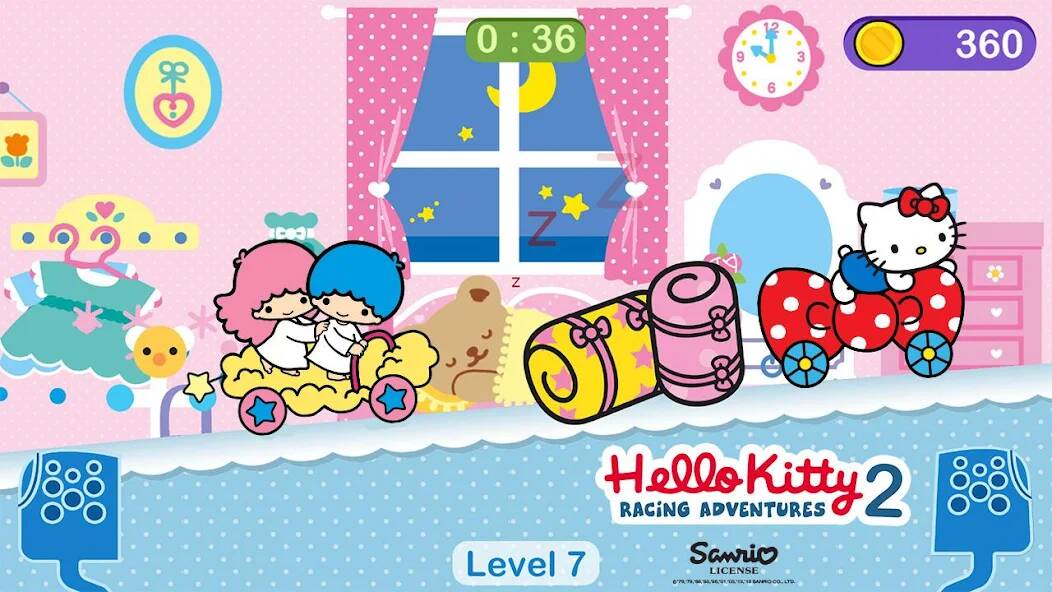 Скачать взломанную Игры Hello Kitty - машина игра [МОД много монет] на Андроид - Версия 2.8.2 apk