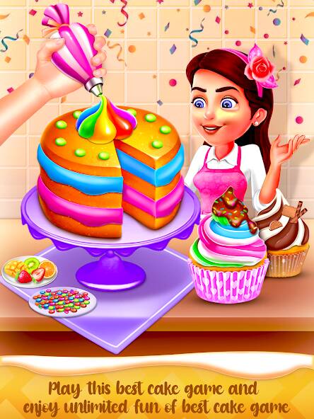 Скачать взломанную Cake Maker Cooking Cake Games [МОД много монет] на Андроид - Версия 0.5.4 apk