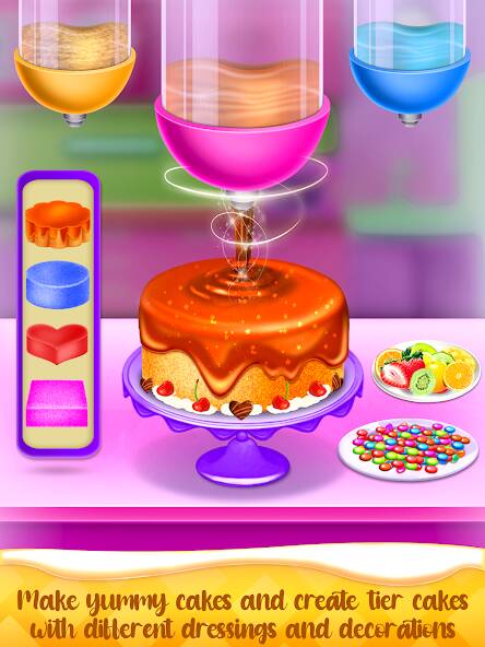 Скачать взломанную Cake Maker Cooking Cake Games [МОД много монет] на Андроид - Версия 0.5.4 apk