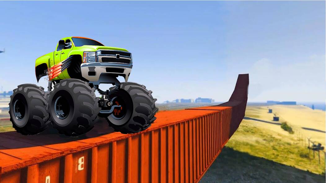 Скачать взломанную Monster Truck Stunt : Car Game [МОД открыто все] на Андроид - Версия 0.3.2 apk