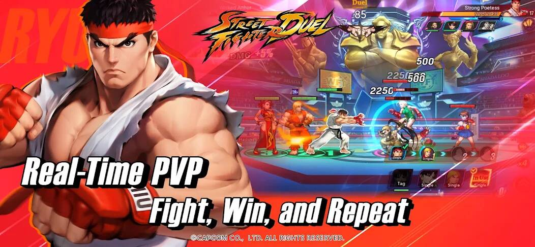 Скачать взломанную Street Fighter: Duel [МОД много монет] на Андроид - Версия 2.2.9 apk
