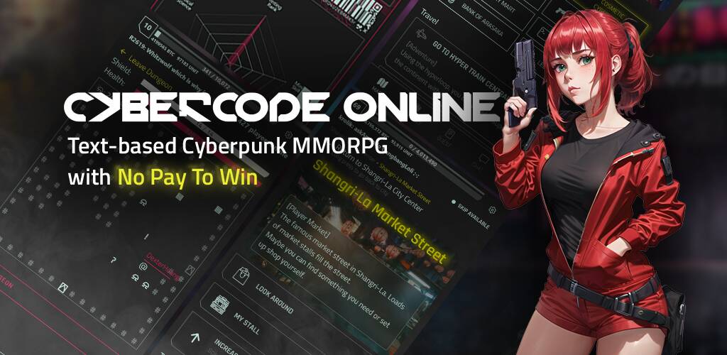 Скачать взломанную CyberCode Online -Text MMORPG [МОД безлимитные деньги] на Андроид - Версия 1.6.2 apk