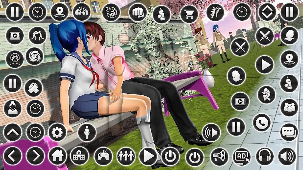 Скачать взломанную Anime High School Girl Life 24 [МОД открыто все] на Андроид - Версия 1.2.9 apk