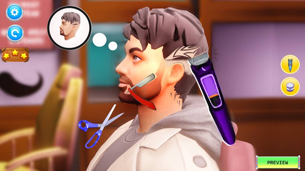 Скачать взломанную Barber Shop Hair Cut Sim Games [МОД безлимитные деньги] на Андроид - Версия 2.1.6 apk