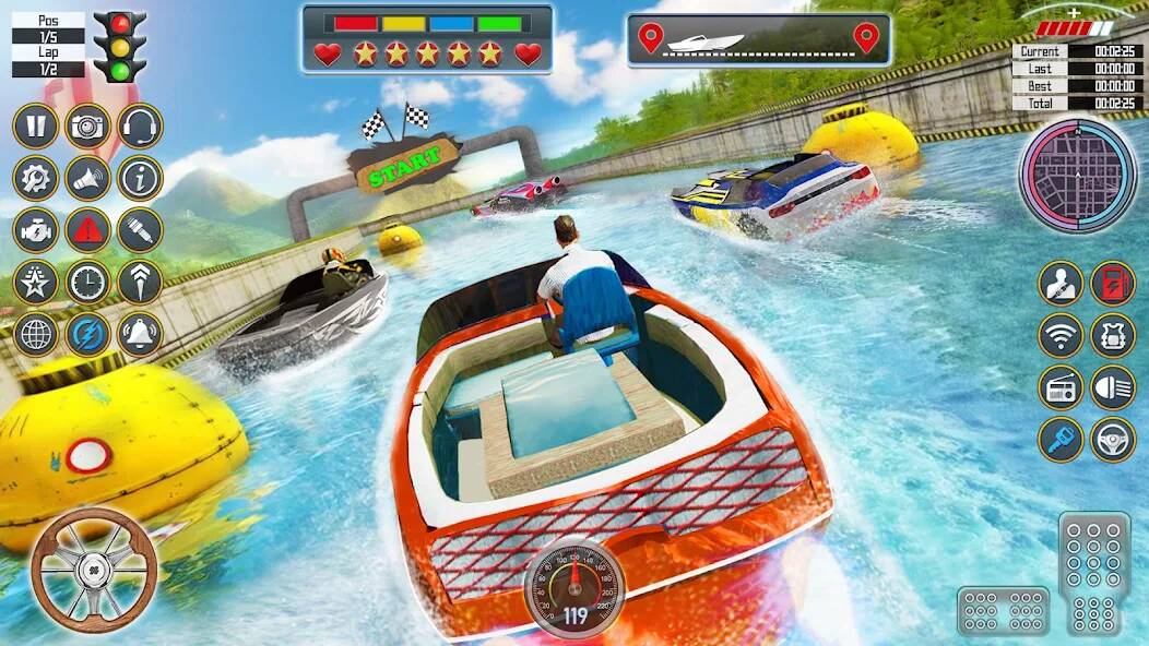 Скачать взломанную гонки на лодках: лодочные игры [МОД много монет] на Андроид - Версия 2.2.6 apk