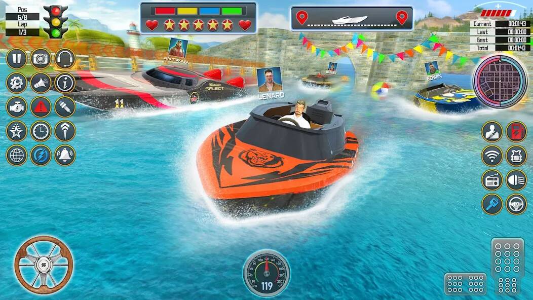 Скачать взломанную гонки на лодках: лодочные игры [МОД много монет] на Андроид - Версия 2.2.6 apk