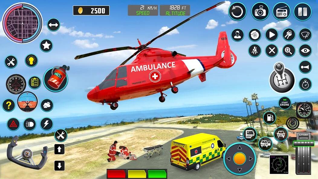 Скачать взломанную вертолет скорая помощь симулят [МОД открыто все] на Андроид - Версия 1.3.1 apk