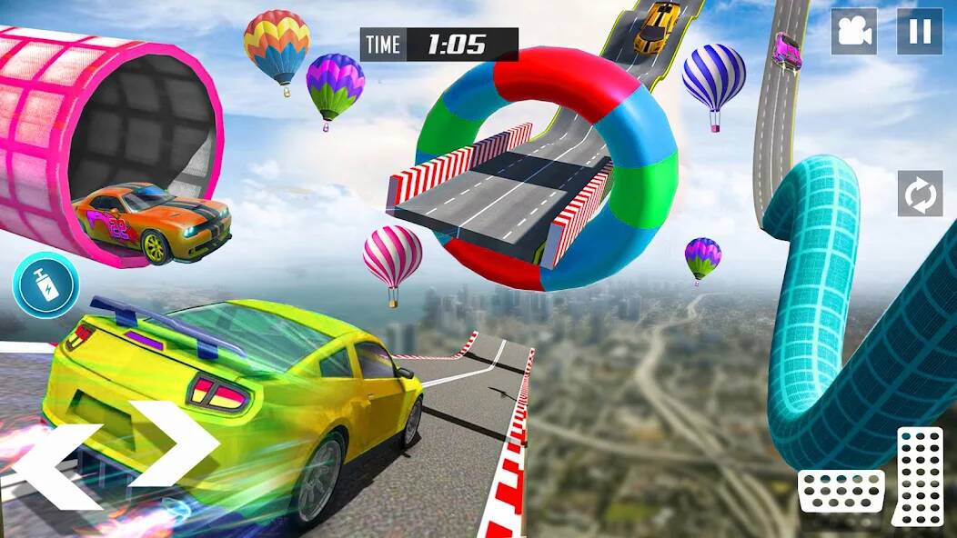 Скачать взломанную GT Car Stunt Race: Mega Ramps [МОД открыто все] на Андроид - Версия 1.5.3 apk