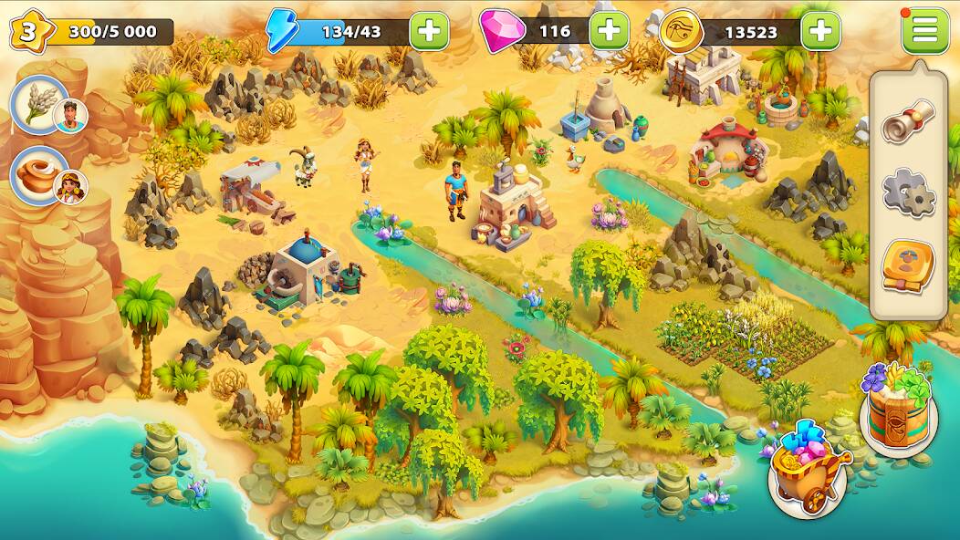 Скачать взломанную Nile Valley: Farm Adventure [МОД открыто все] на Андроид - Версия 2.9.2 apk