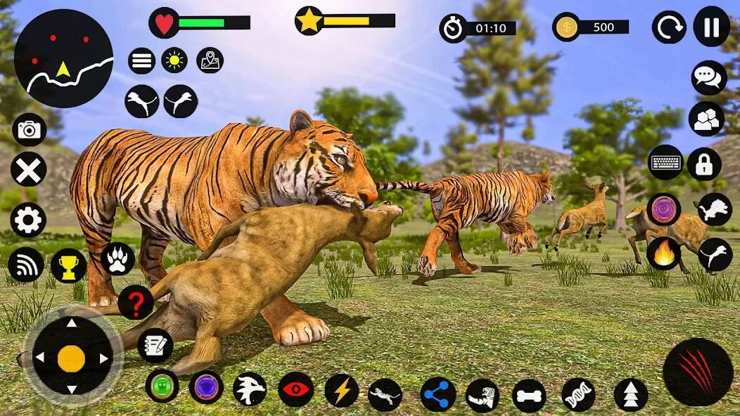 Скачать взломанную Игра на выживание семьи тигров [МОД открыто все] на Андроид - Версия 2.1.4 apk