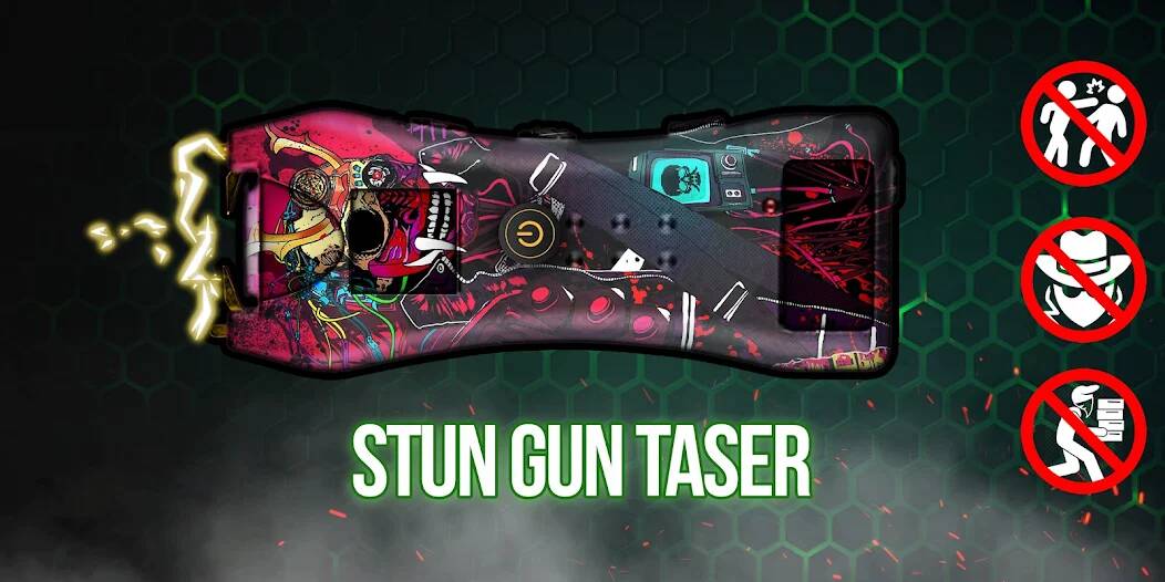 Скачать взломанную Stun Gun Shock Taser Prank Sim [МОД много монет] на Андроид - Версия 0.9.1 apk