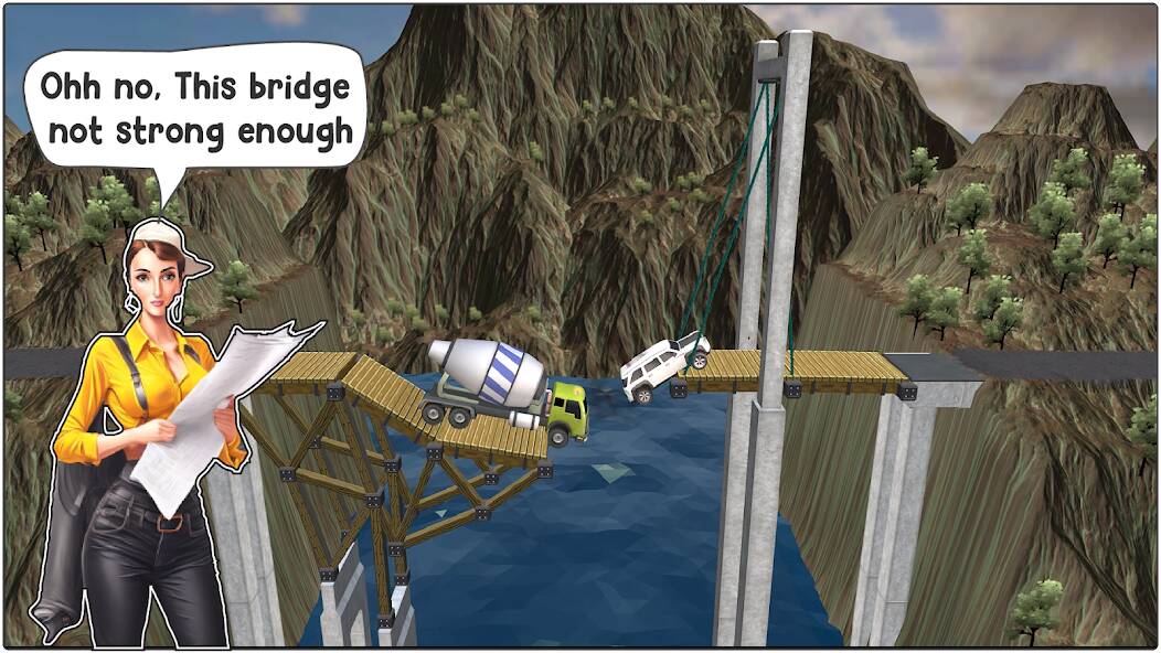 Скачать взломанную Bridgezz: Cтроитель мостов [МОД открыто все] на Андроид - Версия 0.3.8 apk