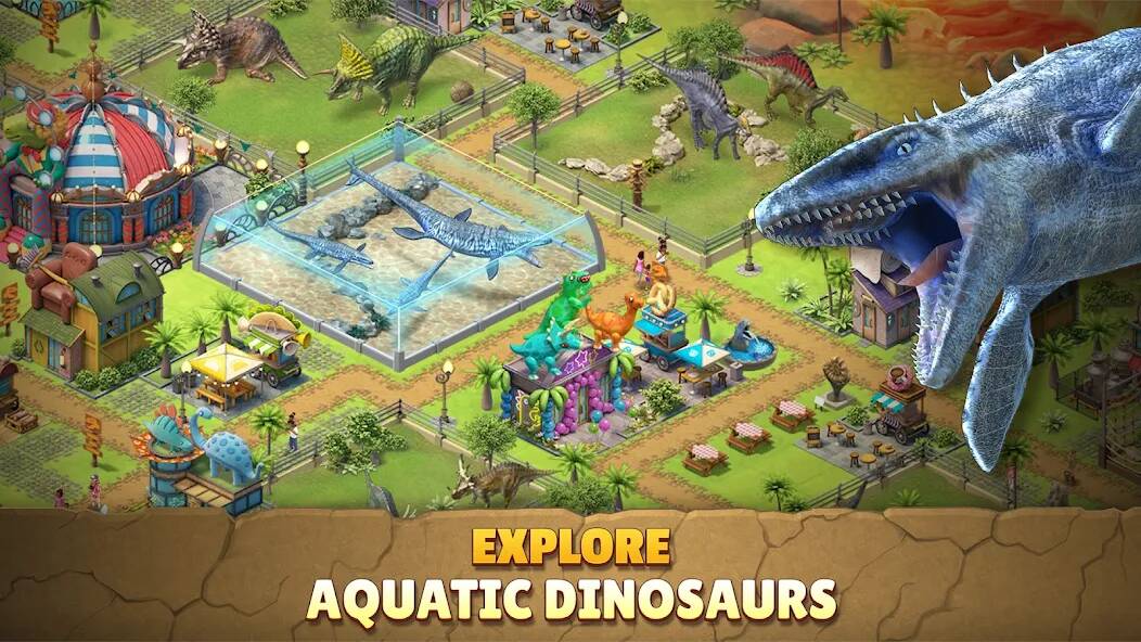Скачать взломанную Jurassic Dinosaur: Dino Game [МОД много монет] на Андроид - Версия 1.2.8 apk