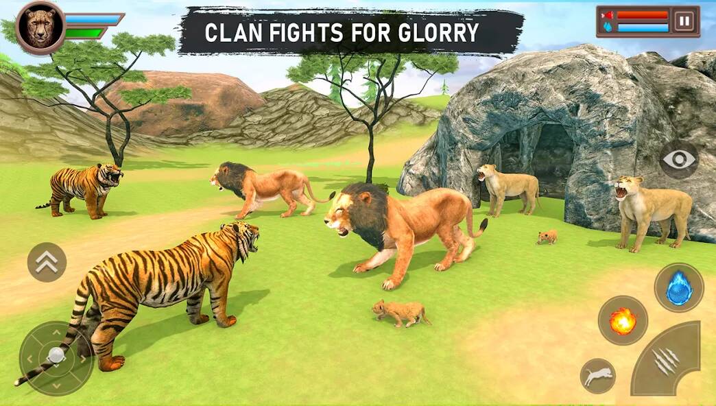 Скачать взломанную Lion Simulator - Lion Games [МОД много монет] на Андроид - Версия 0.9.8 apk